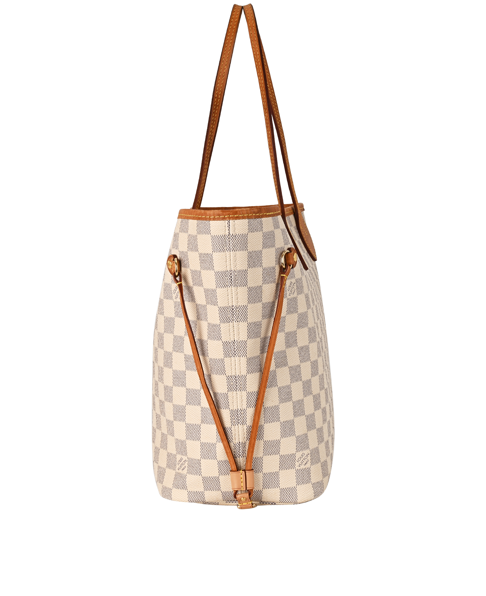 Neverfull MM, &pound;895, Handbags, White, Canvas, Bottom view